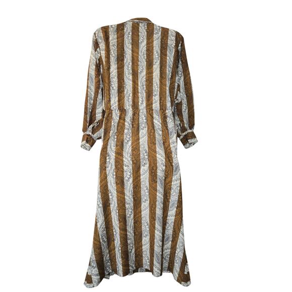 Vtg Marina de Rosa Women M Silk Blend Dress Paisley Acadamia Career Lightweight - Picture 7 of 16